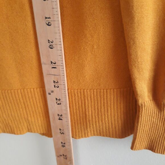 Seven Manor Open Front Cardigan Sweater Womens MediumYellow Pockets Light Weight - Picture 5 of 9